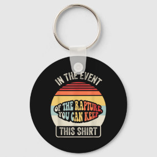 Funny Rapture Can Keep This Top Retro Vintage Key Ring