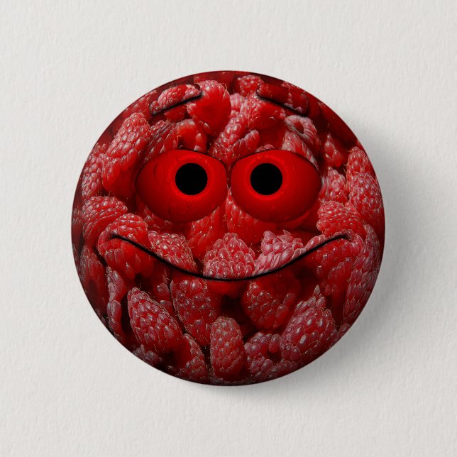Funny Raspberry Emoticon 6 Cm Round Badge (Front)