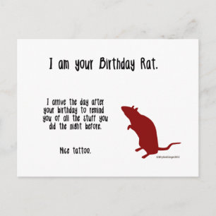 Funny Rat Birthday Card