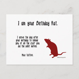 Funny Rat Birthday Card