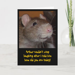 funny rat birthday card