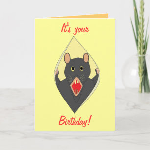 Funny Rat birthday card for anyone.