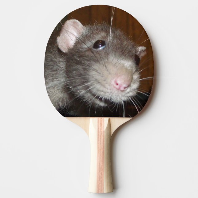 funny rat face /spiral ping pong paddle (Front)