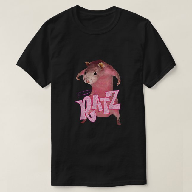 Funny Rat Funny Mouse Ratz Pink Ratz Mouse Meme Pi T-Shirt (Design Front)
