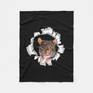 Funny Rat Mouse Lover Graphic Design Gift For Mum Fleece Blanket