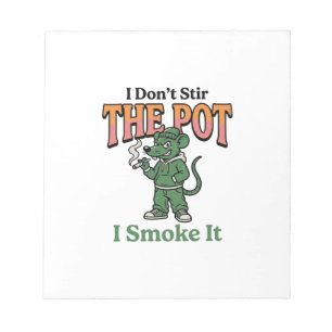 Funny Rat Pot Quote Vintage Engraving Design_1 Notepad
