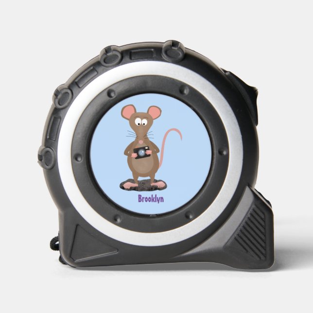 Funny rat with camera cartoon illustration 1 (Front)