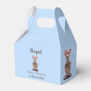 Funny rat with camera cartoon illustration favour box