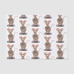 Funny rat with camera cartoon illustration tissue paper