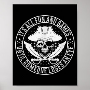 Funny Rate Quote Skull Crossbones Halloween Rates Poster