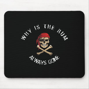 Funny Rate Quote - Why Is The Rum Always Gone_ , S Mouse Pad