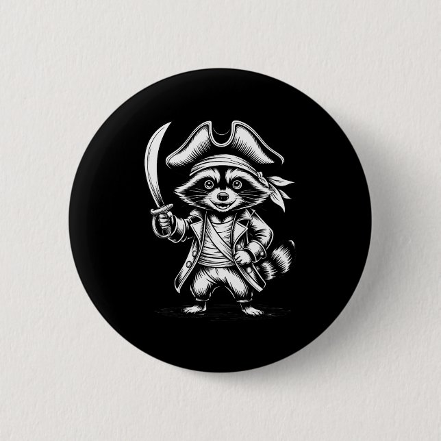 Funny Rate Raccoon  6 Cm Round Badge (Front)