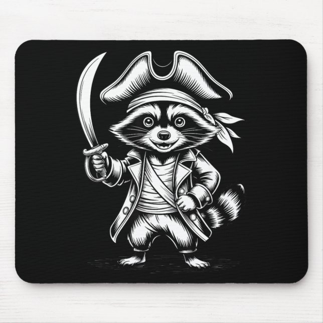 Funny Rate Raccoon  Mouse Pad (Front)