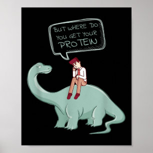 Funny Raw Food Vegan T Shirt But Where Do You Get Poster