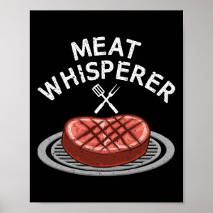 Funny Rbecue Meat Art For Men Women Rbeque Bbq Lov Poster