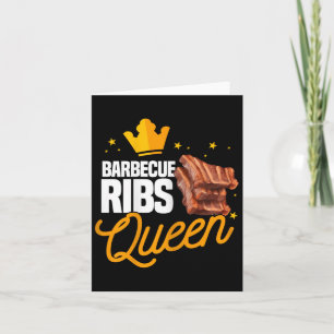 Funny Rbecue Ribs Queen Bbq Meat Season Matching F Card