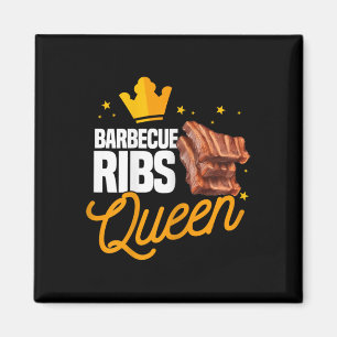 Funny Rbecue Ribs Queen Bbq Meat Season Matching F Magnet