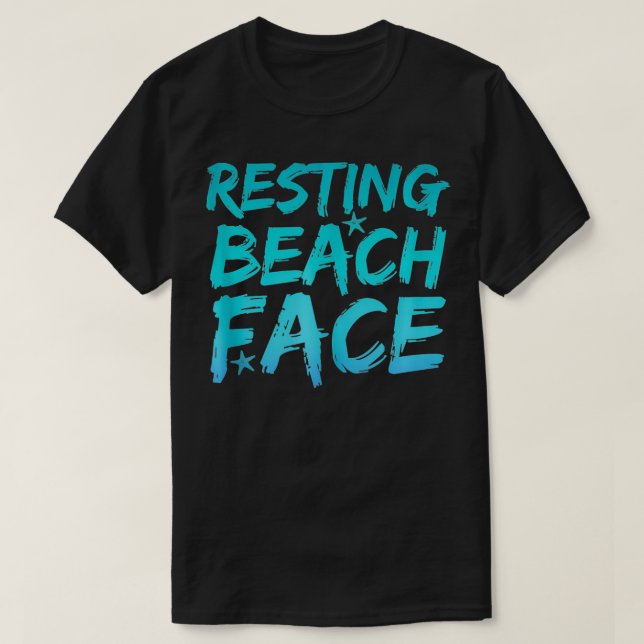 Funny RBF Summer Resting Beach Face Fish Tanning  T-Shirt (Design Front)