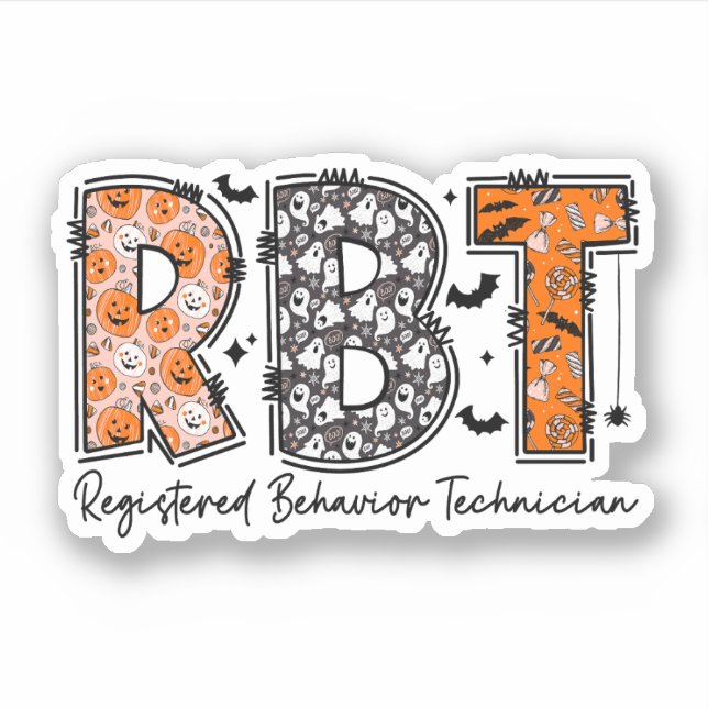 Funny RBT Halloween Registered Behaviour Technicia (Front)