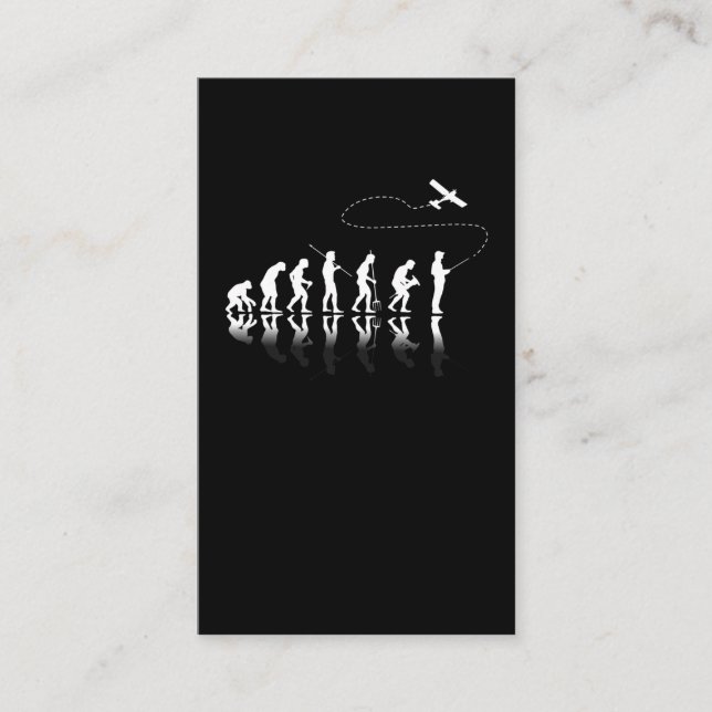 Funny RC Aircraft Pilot Evolution Business Card (Front)