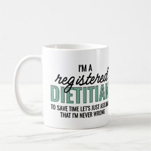 Funny RD Registered Dietician Gifts Coffee Mug