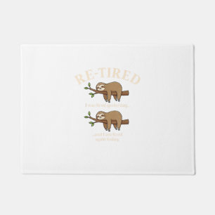 Funny Re-Tired Definition Sloth T-Shirt Doormat