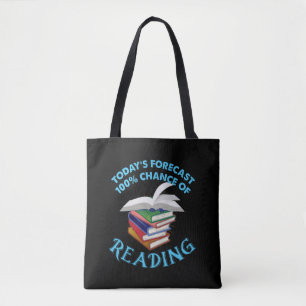 Funny Reading - 100% Chance of Reading Tote Bag