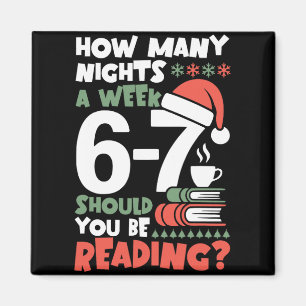 Funny Reading 67 Meme English Teacher Christmas Bo Magnet