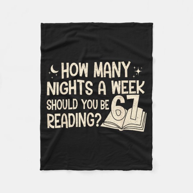 Funny Reading 67 Six Seven Meme Englieacher Book L Fleece Blanket (Front)