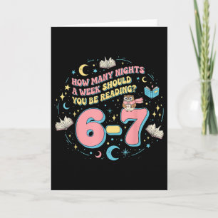 Funny Reading 67 Six Seven Meme English Teacher Bo Card