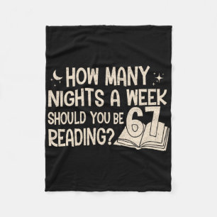 Funny Reading 67 Six Seven Meme English Teacher Bo Fleece Blanket