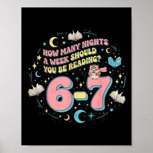 Funny Reading 67 Six Seven Meme English Teacher Bo Poster