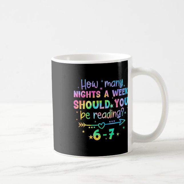 Funny Reading 67 Teacher Six Seven Reading 6 7 Boo Coffee Mug (Right)