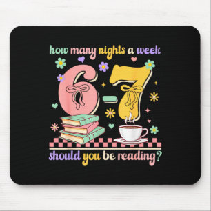 Funny Reading 67 Teacher Six Seven Reading 6 7 Boo Mouse Pad