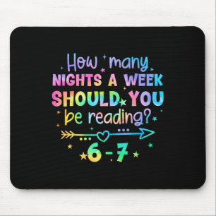 Funny Reading 67 Teacher Six Seven Reading 6 7 Boo Mouse Pad