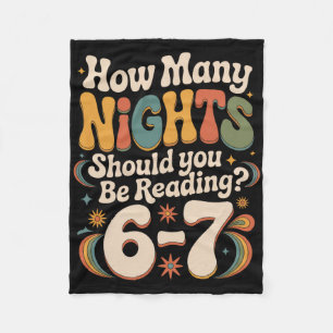 Funny Reading 6 7 Six Seven Meme English Teacher B Fleece Blanket