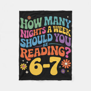Funny Reading 6 7 Six Seven Meme English Teacher B Fleece Blanket