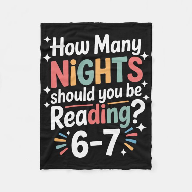 Funny Reading 6 7 Six Seven Meme English Teacher B Fleece Blanket (Front)