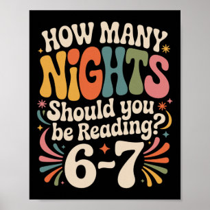 Funny Reading 6 7 Six Seven Meme English Teacher B Poster