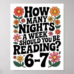 Funny Reading 6 7 Six Seven Meme English Teacher B Poster