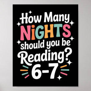 Funny Reading 6 7 Six Seven Meme English Teacher B Poster
