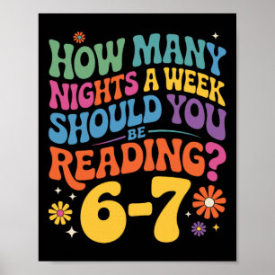 Funny Reading 6 7 Six Seven Meme English Teacher B Poster