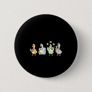 Funny reading book lover 6 cm round badge