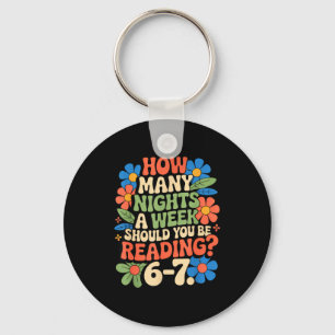 Funny Reading Book Teacher 67 Six Seven Meme  Key Ring