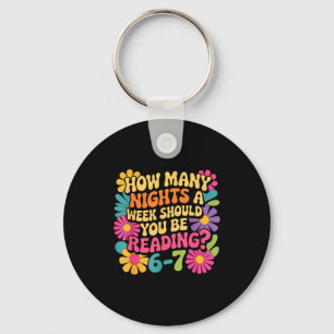 Funny Reading Book Teacher 67 Six Seven Meme  Key Ring