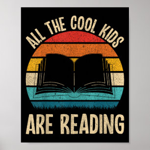 Funny Reading Books Nerd Bookish Library Bookshelf Poster