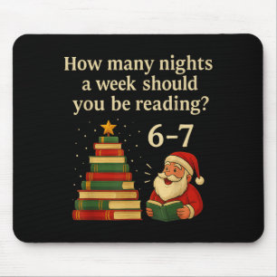 Funny Reading Christmas Tree Book– Reading 6 7 Mem Mouse Pad