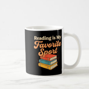 Funny reading favourite sport book lover quote coffee mug