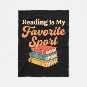 Funny reading favourite sport book lover quote fleece blanket