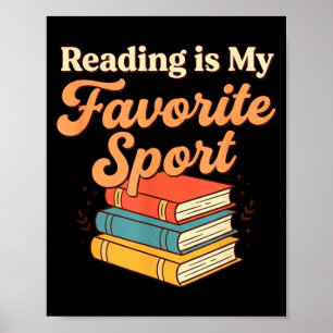 Funny reading favourite sport book lover quote poster